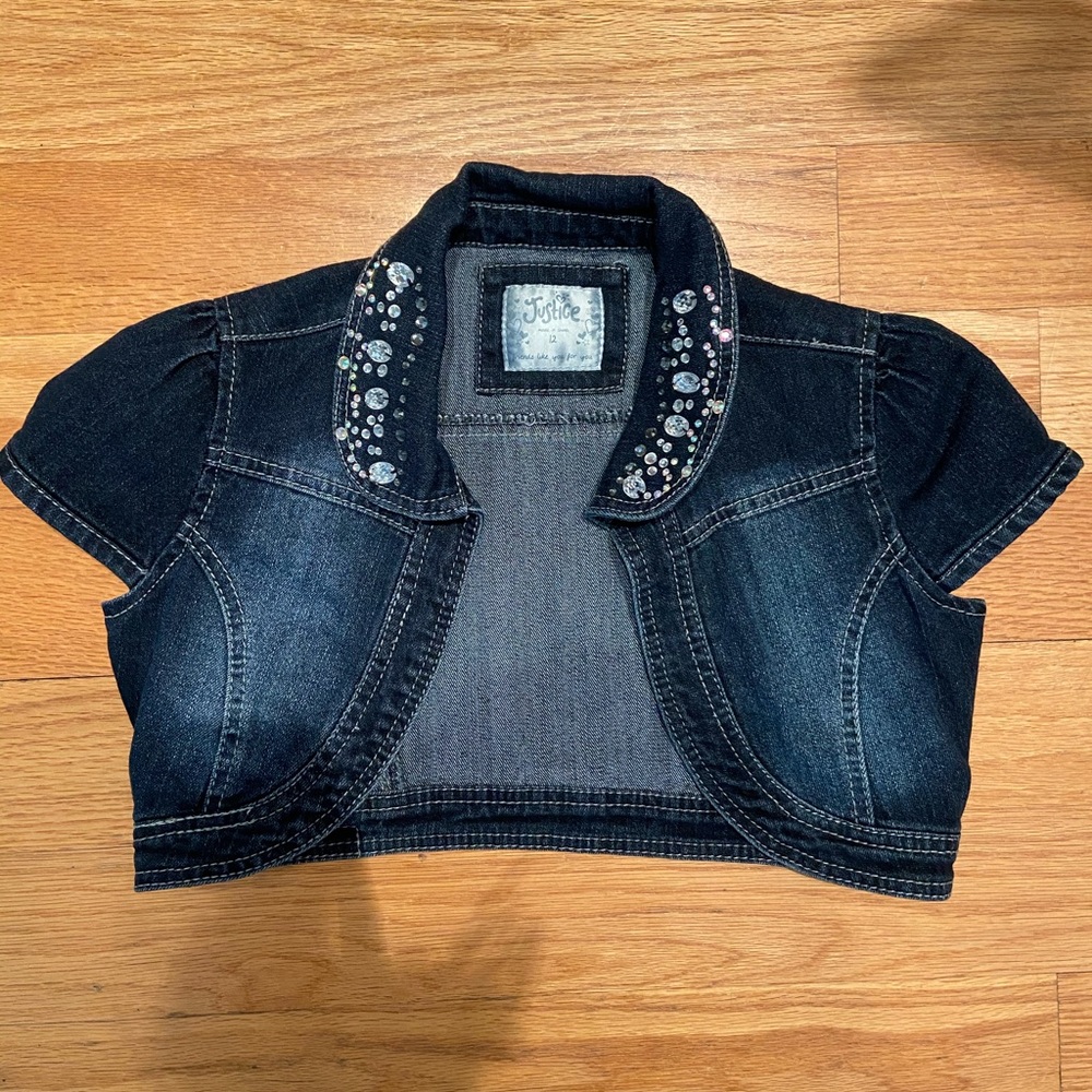Girls Cropped Jean Jacket